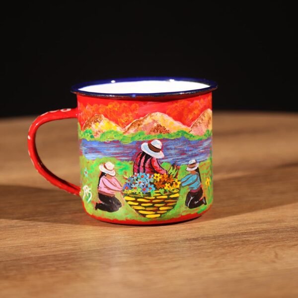 Pocillos Rojo Paisaje Colombiano