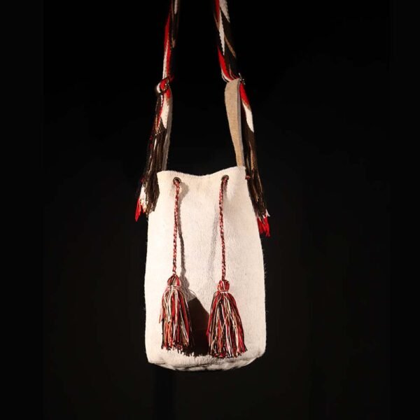 Mochi Cuero Wayuu Blanco